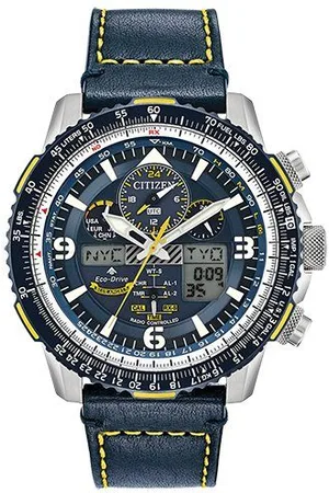 Citizen Radiografische chronograaf Promaster Skyhawk "Blue Angels" Polshorloge, herenhorloge, solar, stopwatchfunctie, roestvrijstalen band