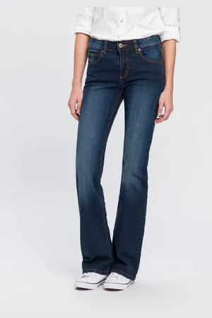 ARIZONA Bootcut jeans Tailleband met zij-elastiek inzet hoge taille, bootcut, met stretch, klassieke 5-pocket-stijl