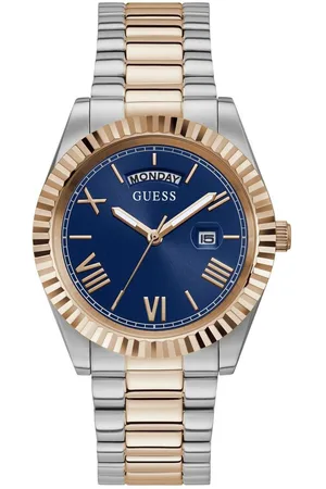 Guess Kwartshorloge CONNOISSEUR Armbanduhr, herenhorloge, datum, weekdag, roestvrijstalen band