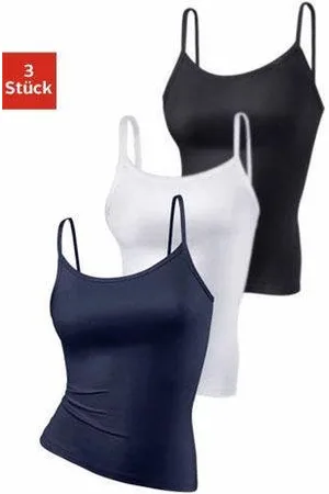 Vivance Top met spaghettibandjes van zacht microvezel (Set van 3)