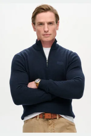 Superdry Gebreide trui ESSENTIAL EMB KNIT HALF ZIP