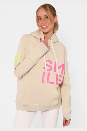 Zwillingsherz Hoodie "Alissa" met smile-print