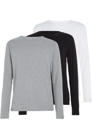 Tommy Hilfiger T-shirt 3P LS Tee met merklabel (Set van 3)