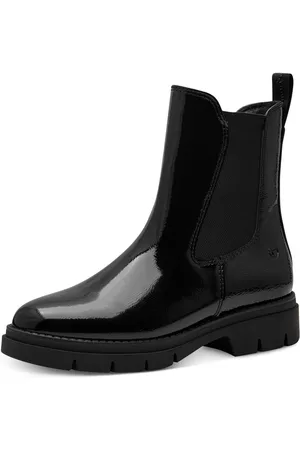 Tamaris Chelsea-boots hakken, enkellaars, zakelijke schoen, instaplaarzen, t-logo-decoratie