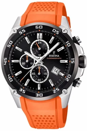Festina Chronograaf The Originals Horloge, quartz, herenhorloge, stopwatchfunctie, tot 10 bar waterdicht.
