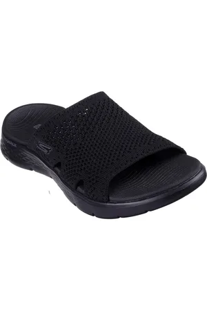 Skechers Slippers GO WALK FLEX SANDAL-ELATION sleehak, zomerschoen, slippers met goga mat voetbed