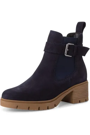 Tamaris Chelsea-boots blokhak, businessmode, enkellaars met decoratieve gesp