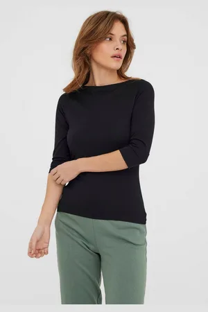 VERO MODA Shirt met 3/4 mouwen VMPANDA MODAL 3/4 TOP JRS NOOS