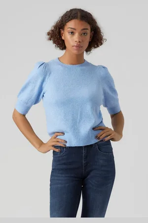 VERO MODA Trui met korte mouwen VMDOFFY 2/4 O-NECK PULLOVER GA NOOS