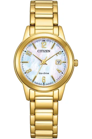 Citizen Solarhorloge FE1241-71L Polshorloge, dameshorloge, roestvrijstalen band, datum