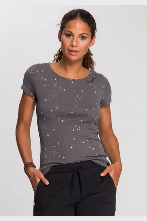 KangaROOS T-shirt Korte mouwen, zeer figuurvolgend, met contraststiksels
