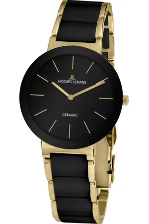Jacques Lemans Keramisch horloge Hightech Ceramic, 42-7E Quartz horloge, armbanduhr, dameshorloge, gehard Crystex-glas