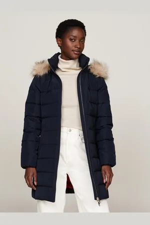 Tommy Hilfiger Gewatteerde jas HERITAGE DOWN TYRA COAT WITH FUR