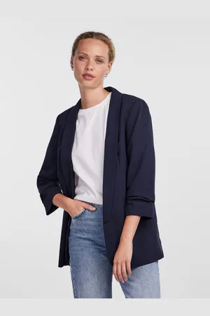 Pieces® Blouseblazer PCBOSELLA 3/4 BLAZER NOOS met plooidetail op de mouw