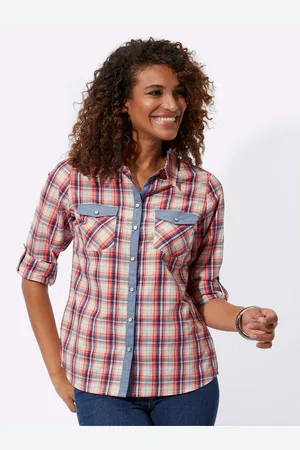 Casual Looks Geruite blouse