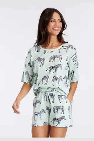VIVANCE DREAMS Shortama mt animal alloverprint (2-delig)