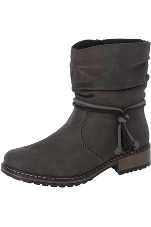 Rieker Winterlaarsjes met decoratieve banden aan de slouchy schacht