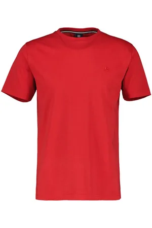 Lerros T-shirt Logo in reliëf op de borst