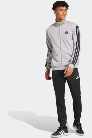 adidas Trainingspak M 3S FT TT TS drie-strepen trainingspak van zacht french terry materiaal (2-delig)