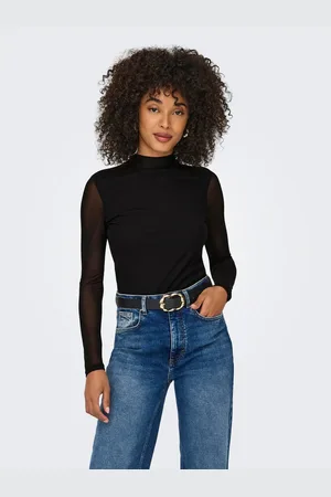 ONLY Shirt met lange mouwen ONLERICA LIFE MESH L/S TOP JRS NOOS