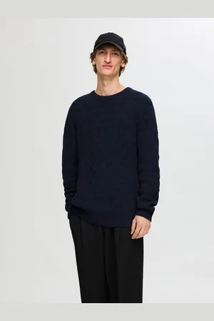 SELECTED Gebreide trui SLHCALLIS LS KNIT CABLE CREW NECK NOOS