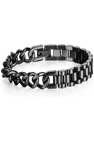 Firetti Edelstalen armband Sieraad cadeau armband panzerketting gecombineerd, verstelbaar