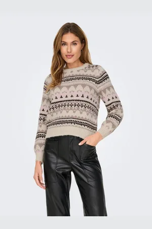 ONLY Trui met ronde hals ONLMONTANA L/S LIFE O-NECK CC KNT