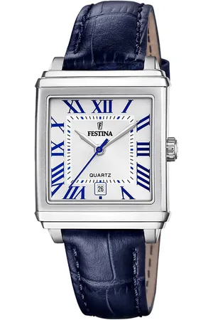 Festina Kwartshorloge On The Square Polshorloge, dameshorloge, leren armband, datum