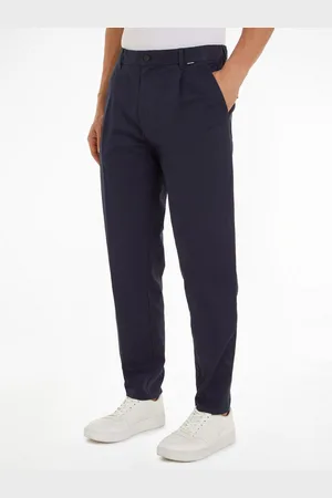 Calvin Klein Pantalon met vouw MODERN TWILL TAPERED PLEAT PANTS