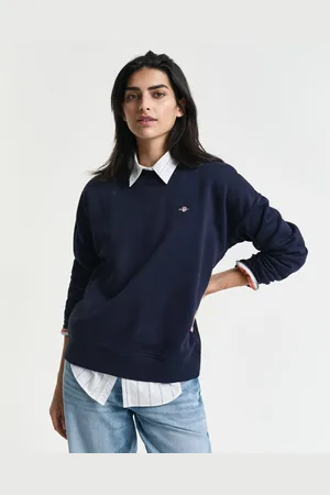 GANT Sweatshirt SHIELD C-NECK SWEAT Grafische -borduursel op de borst