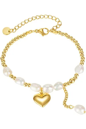 Firetti Edelstalen armband Sieraad cadeau hart & parels