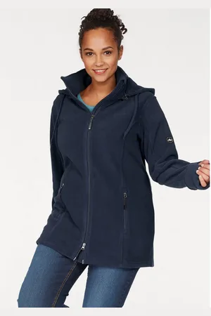 Polarino Fleecejack voor koude dagen, van fleece, sportieve stijl, ademend