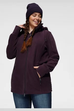 Polarino Fleecejack voor koude dagen, van fleece, sportieve stijl, ademend