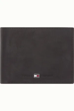 Tommy Hilfiger Portemonnee JOHNSON CC AND COIN POCKET in klein formaat van hoogwaardig leer
