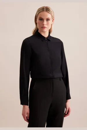 Seidensticker Overhemdblouse Lange mouwen kraag uni
