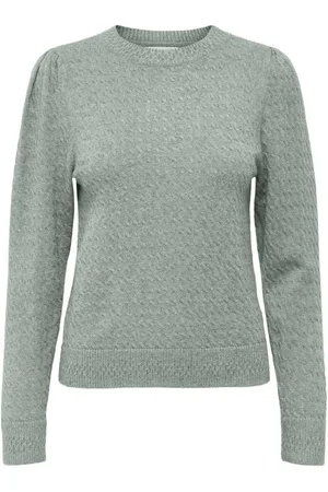 ONLY Trui met ronde hals ONLKATIA LS PUFF O-NECK CC KNT