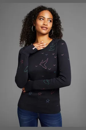 KangaROOS Trui met ronde hals met gebreide motieven