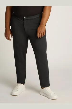Calvin Klein Chino BT_COMFORT KNIT TAPERED PANT in grote maten met logo-embossing