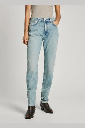 Pepe Jeans Straight jeans Met normale taille van robuust katoen-denim