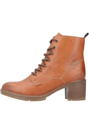 Rieker Veterlaarsjes , veterschoenen, blokhak, met binnenrits
