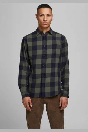 JACK & JONES Geruit overhemd JJ JJEGINGHAM TWILL SHIRT L/