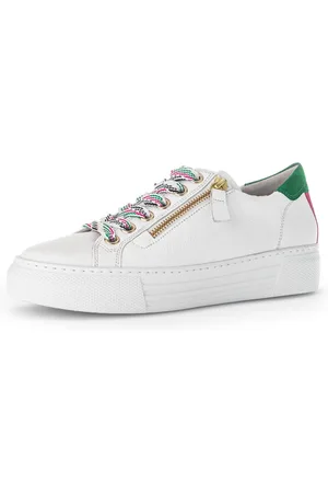 Gabor Plateausneakers Florence met kleurrijke accenten, breedte g, vrijetijdsschoen, lage schoen, veterschoen