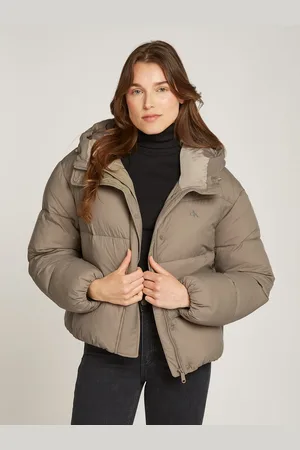 Calvin Klein Gewatteerde jas LOGO SHORT HOODED PUFFER