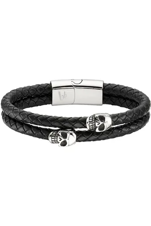Bruno Banani Leren armband Sieraad cadeau armband doodshoofd, B4097B/20/00/21