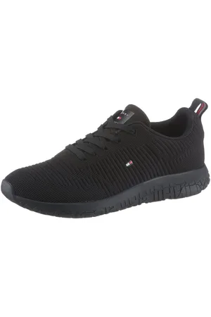 Tommy Hilfiger Sneakers CORPORATE KNIT RIB RUNNER met zijlogo-vlag, vrijetijdsschoen, lage schoen, veterschoen