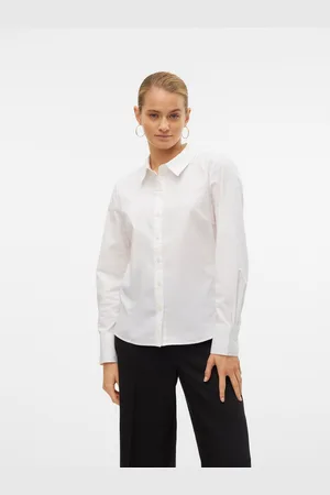 VERO MODA Klassieke blouse VMANNA LS FITTED SHIRT WVN GA NOOS