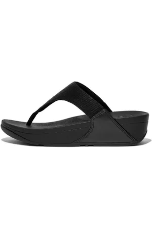 FitFlop Teenslippers LULU SHIMMERLUX TOE-POST SANDALS sleehak, zomerschoen, slippers in glanzende look