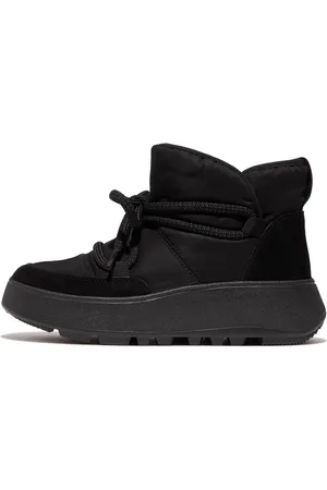 FitFlop Winterlaarzen F-MODE Sneeuwlaarzen, winterlaarzen met modieuze vetersluiting, smalle vorm