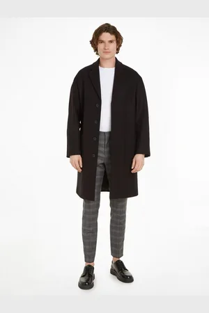 Calvin Klein Wollen jas MODERN WOOL BLEND COAT