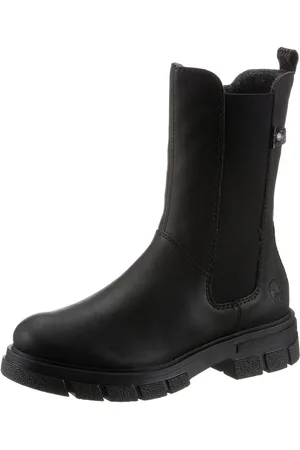 Rieker Chelsea-boots , enkellaarsjes, blokhak, laarzen met brede stretch inzet